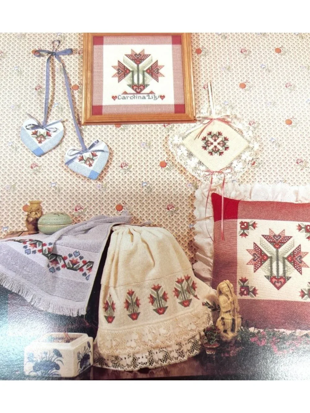 I Love Country & Patchwork Cross Stitch Patterns Lot Of 4